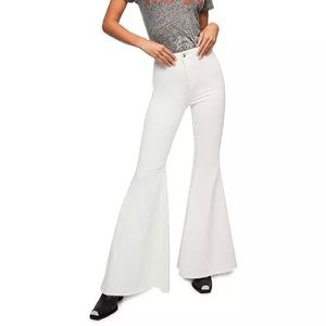 Free People white flare jeans